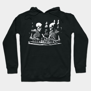 skeletons play chess Hoodie